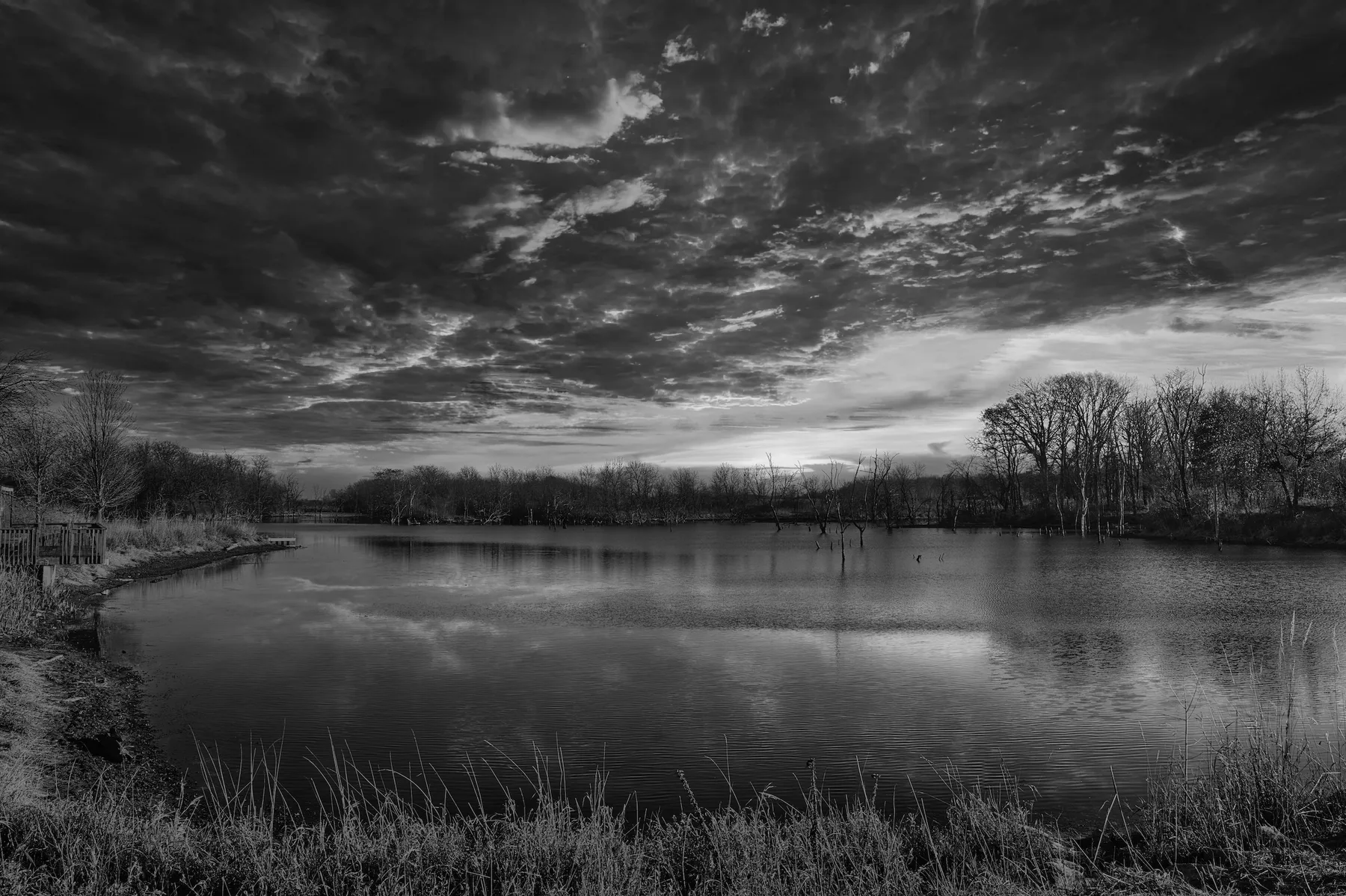 Lake at dusk