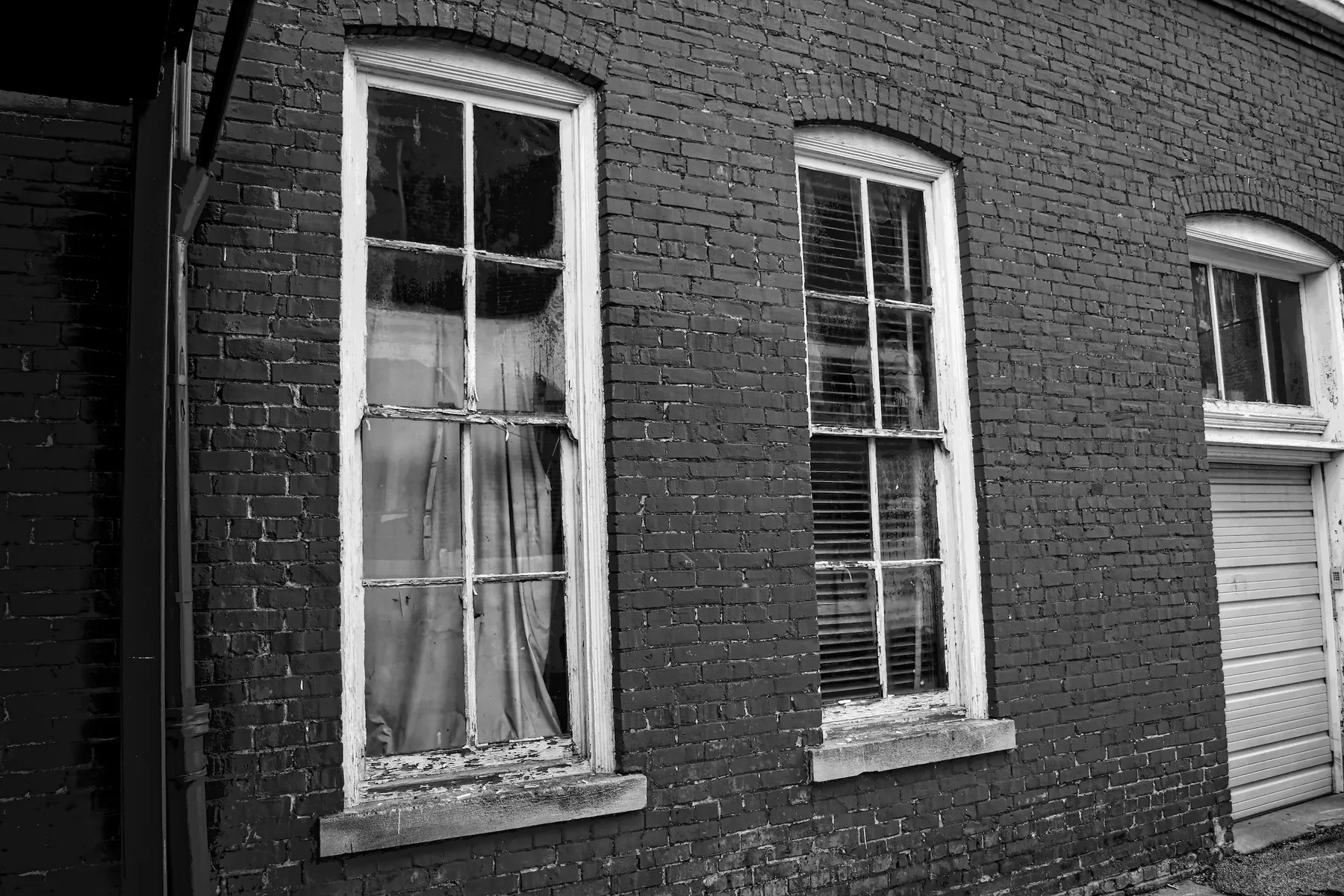 Old brick building with windows